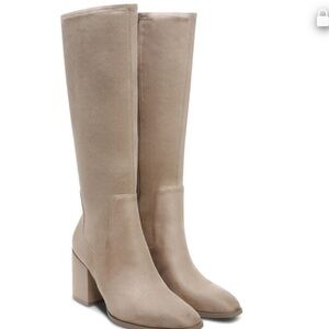 NEW Vionic Vienna Inessa Women's 6.5 Tan Heeled Boots stretch faux suede